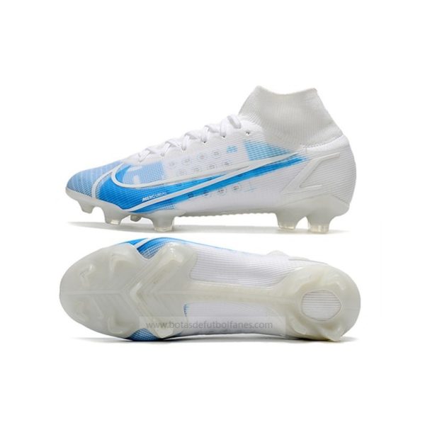 Nike Mercurial Superfly VIII Elite DF FG Blanco Azul